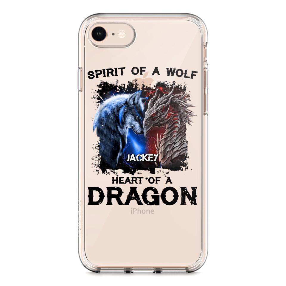 PERSONALIZED DRAGON WOLF SILICON PHONECASE NQVQ2505