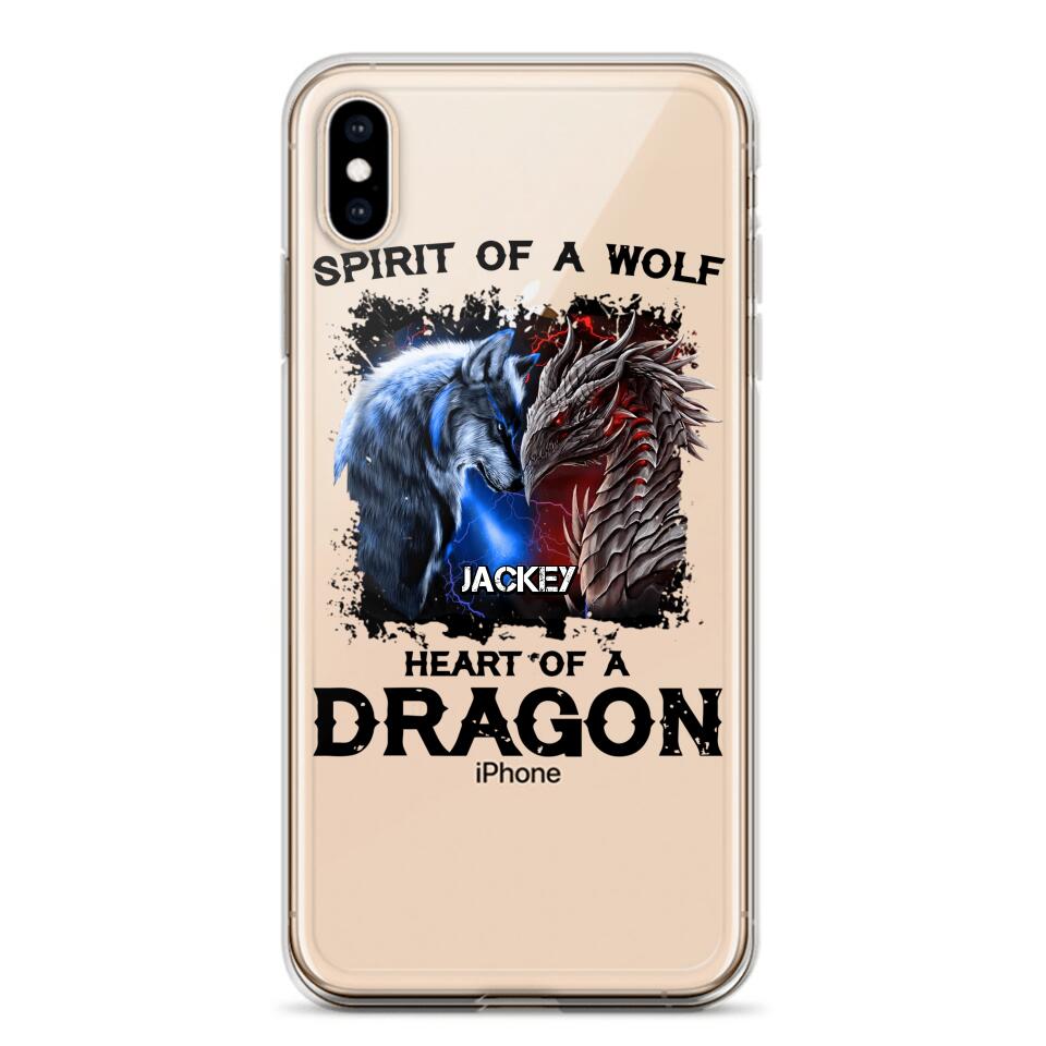 PERSONALIZED DRAGON WOLF SILICON PHONECASE NQVQ2505