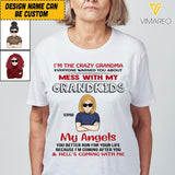 Personalized Mess With My GrandKids My Angels Tshirt Printed NQVQ2505