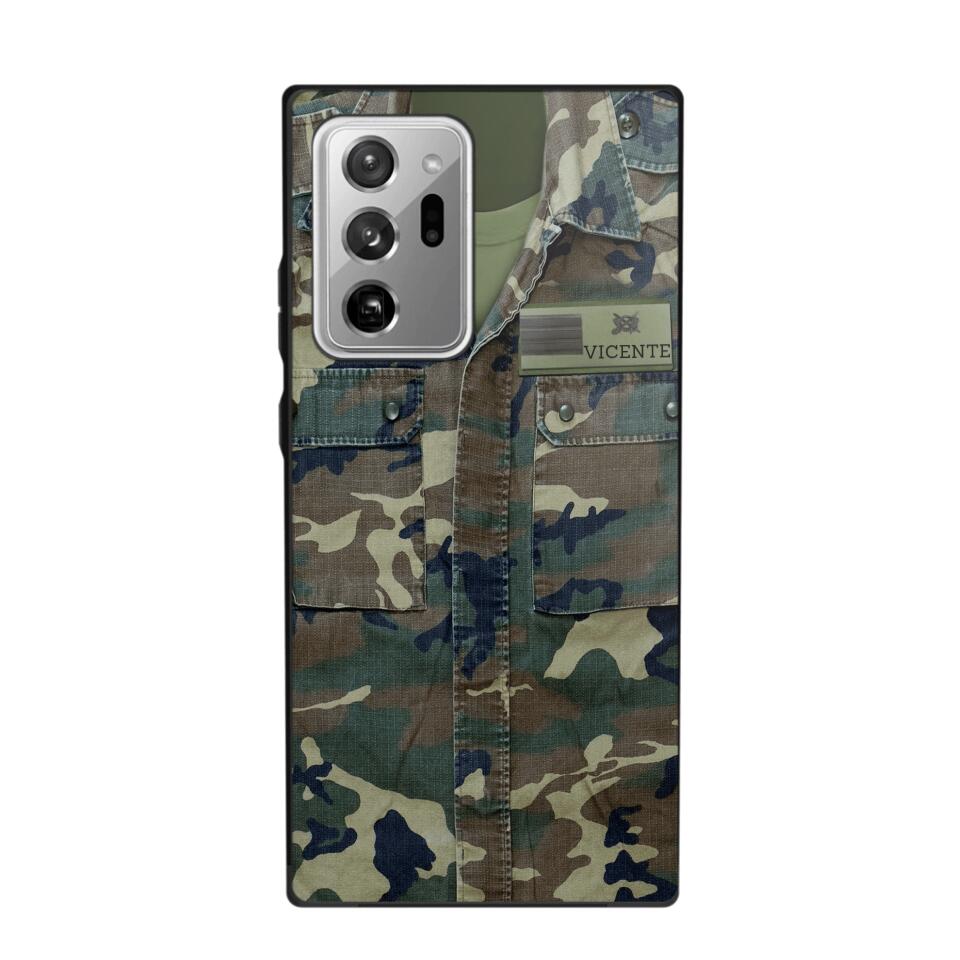 Personalized Spanish Soldier Phone Case Camo Printed 22JUN-DT01