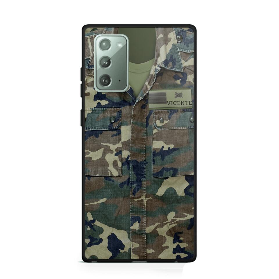 Personalized Spanish Soldier Phone Case Camo Printed 22JUN-DT01