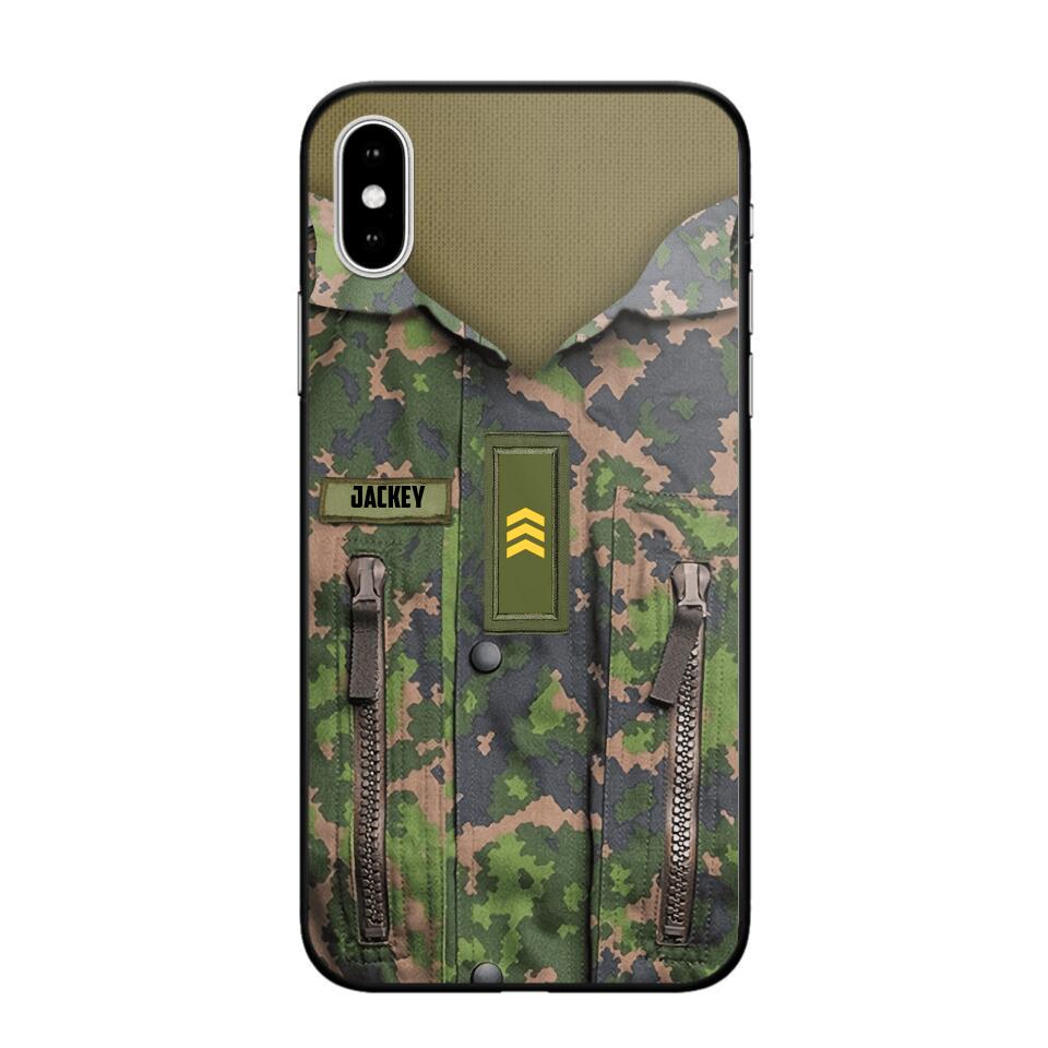 Personalized Finnish Soldier Phone Case Camo Printed 22JUN-HY01