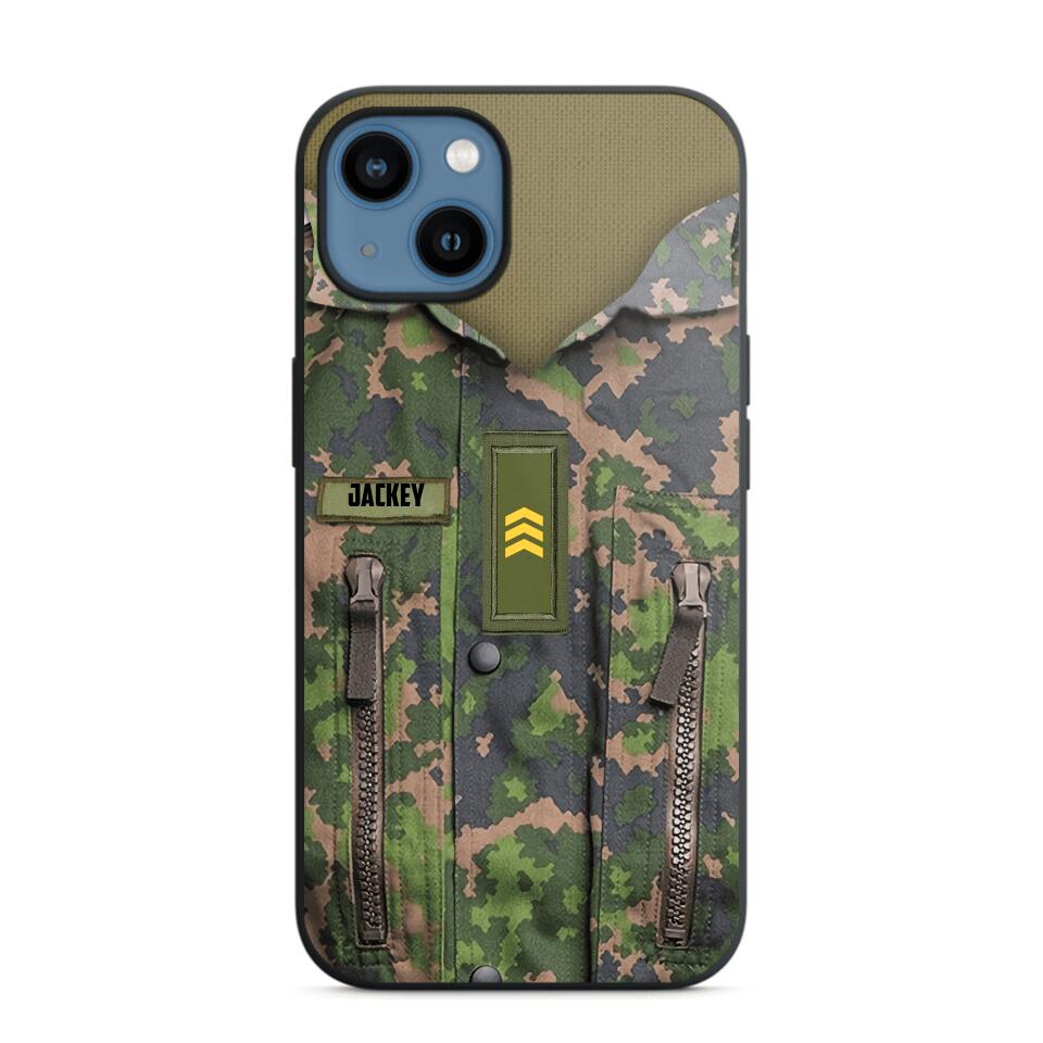 Personalized Finnish Soldier Phone Case Camo Printed 22JUN-HY01