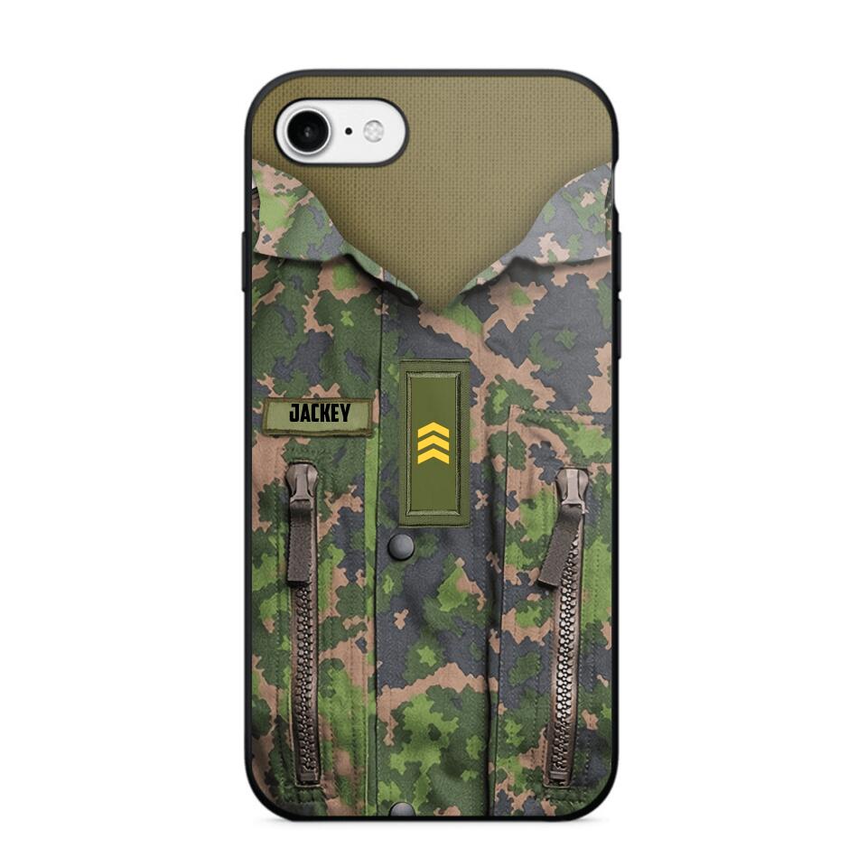 Personalized Finnish Soldier Phone Case Camo Printed 22JUN-HY01