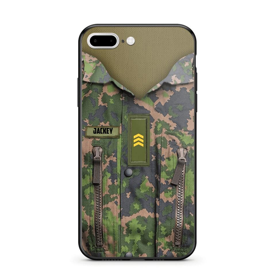 Personalized Finnish Soldier Phone Case Camo Printed 22JUN-HY01