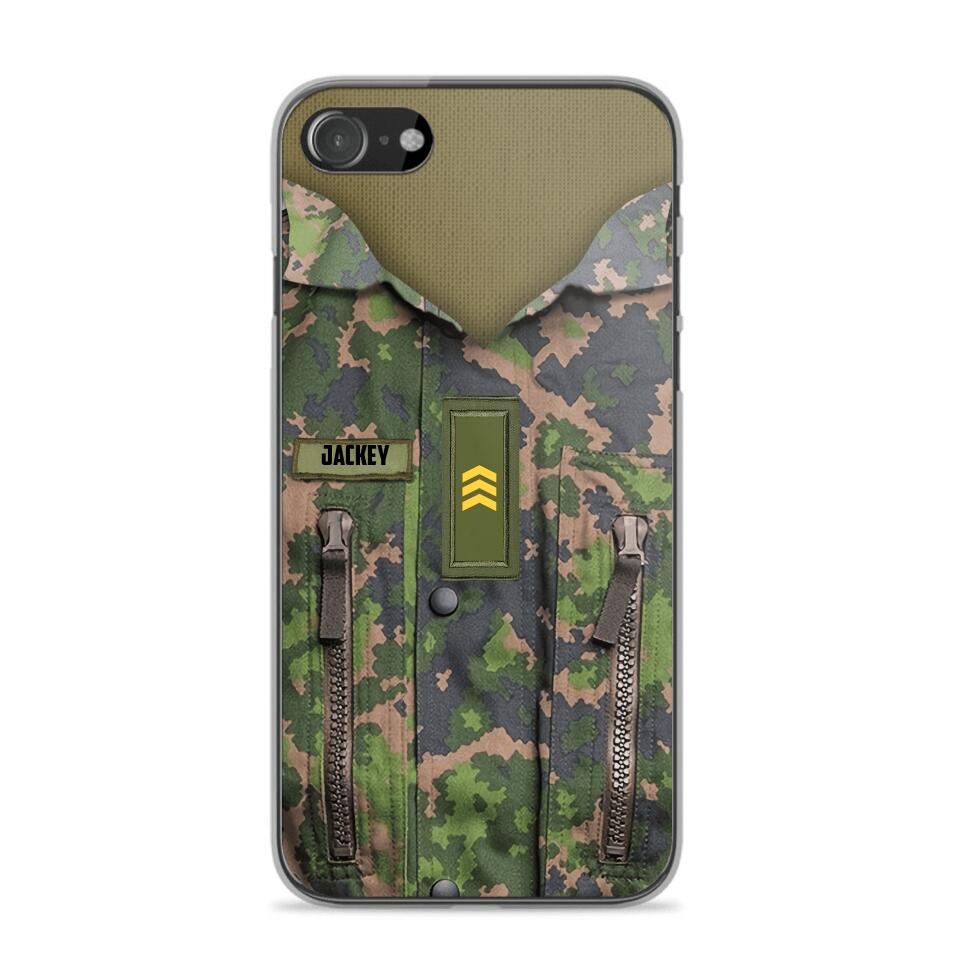 Personalized Finnish Soldier Phone Case Camo Printed 22JUN-HY01