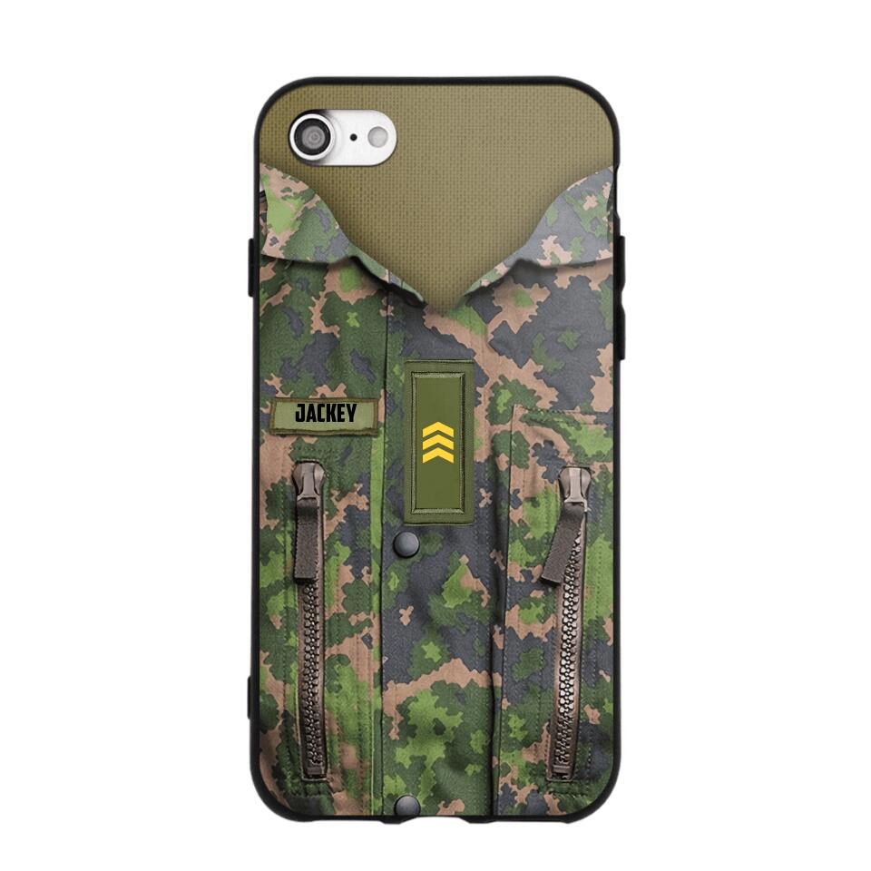 Personalized Finnish Soldier Phone Case Camo Printed 22JUN-HY01