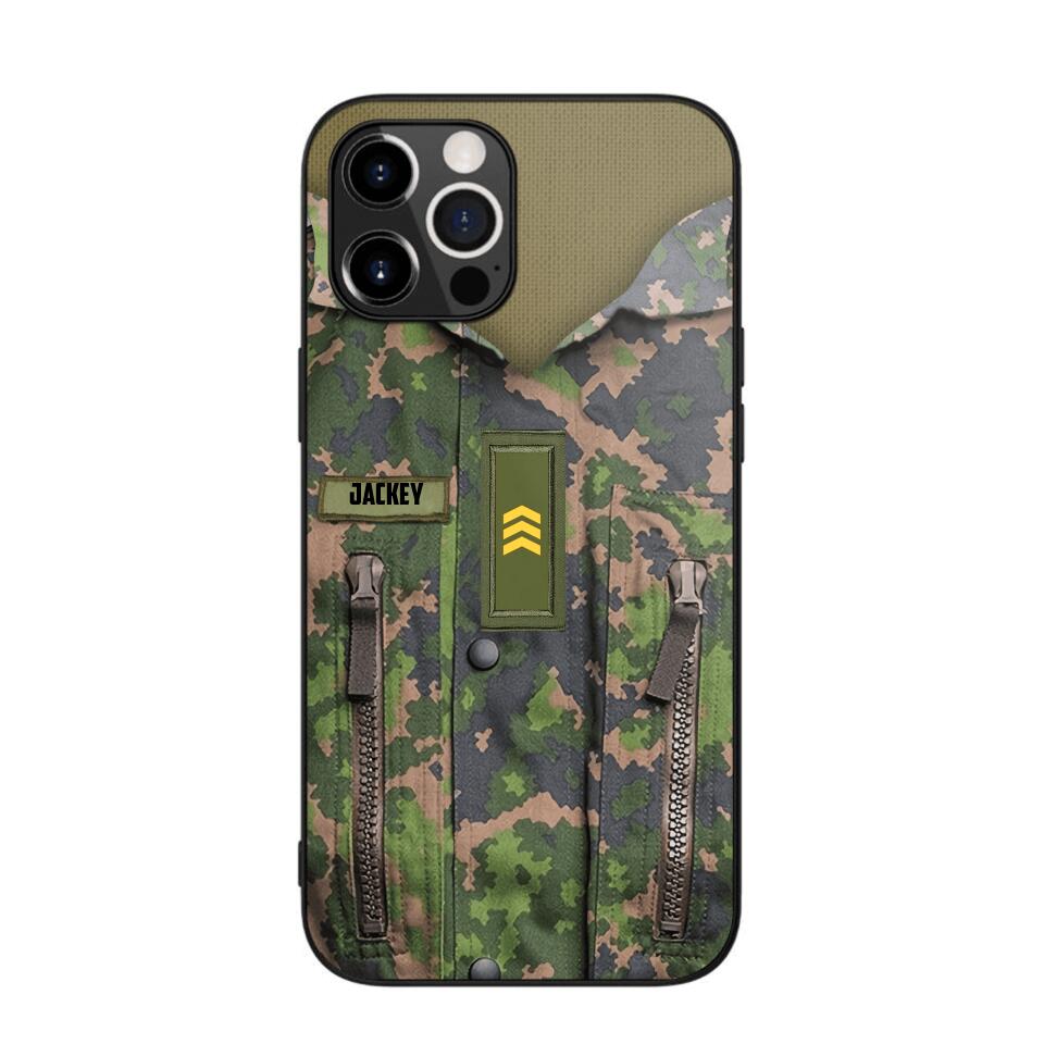 Personalized Finnish Soldier Phone Case Camo Printed 22JUN-HY01