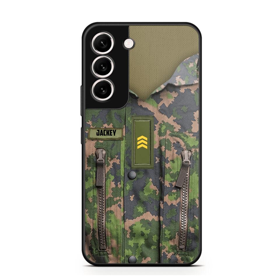 Personalized Finnish Soldier Phone Case Camo Printed 22JUN-HY01