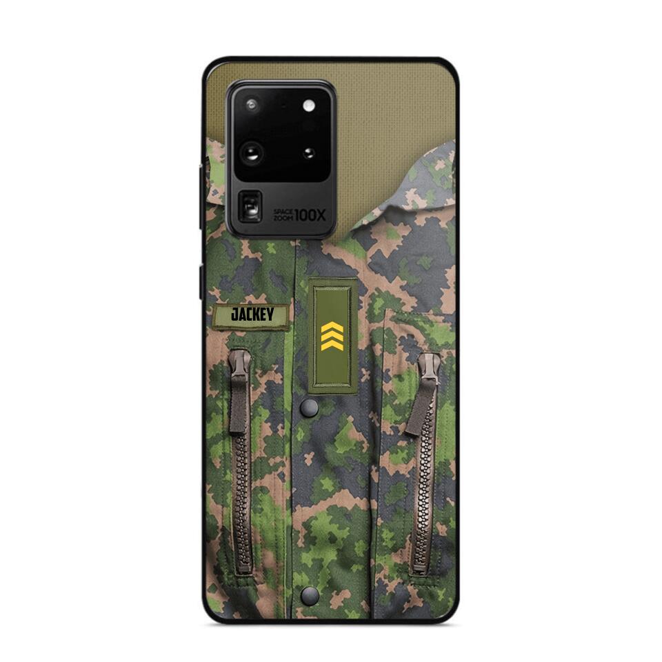Personalized Finnish Soldier Phone Case Camo Printed 22JUN-HY01
