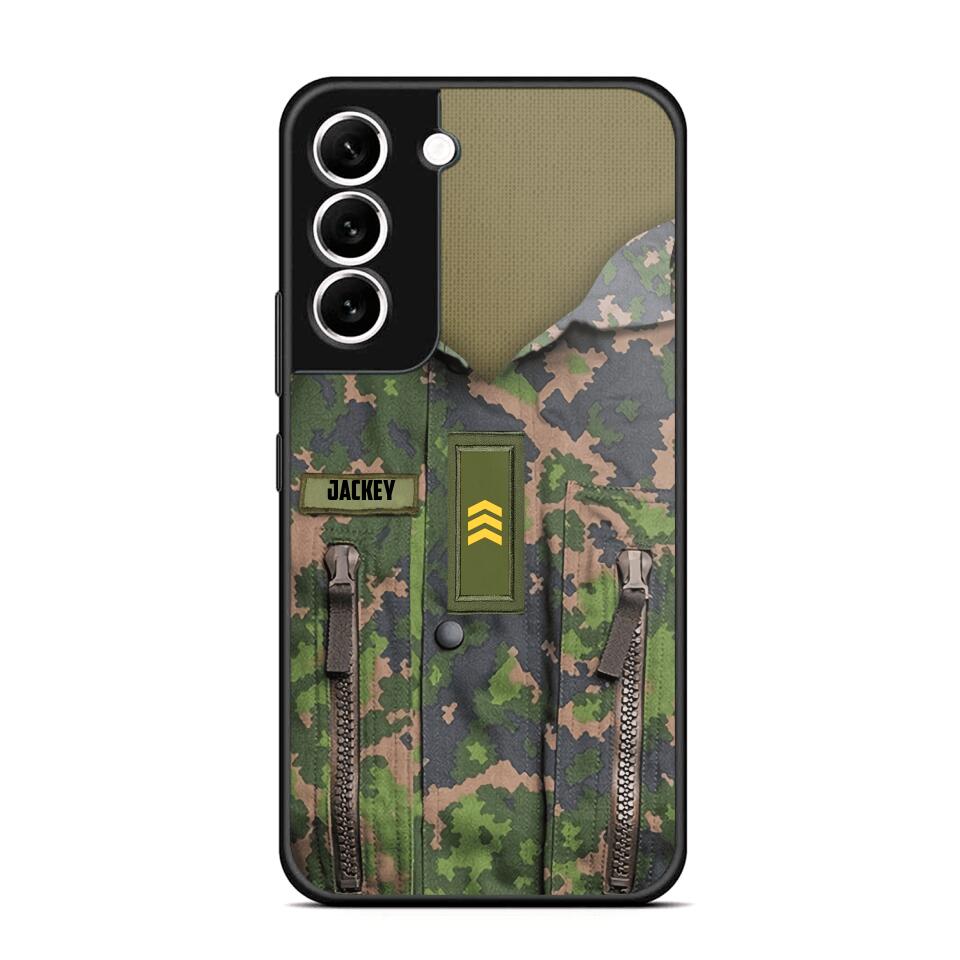Personalized Finnish Soldier Phone Case Camo Printed 22JUN-HY01