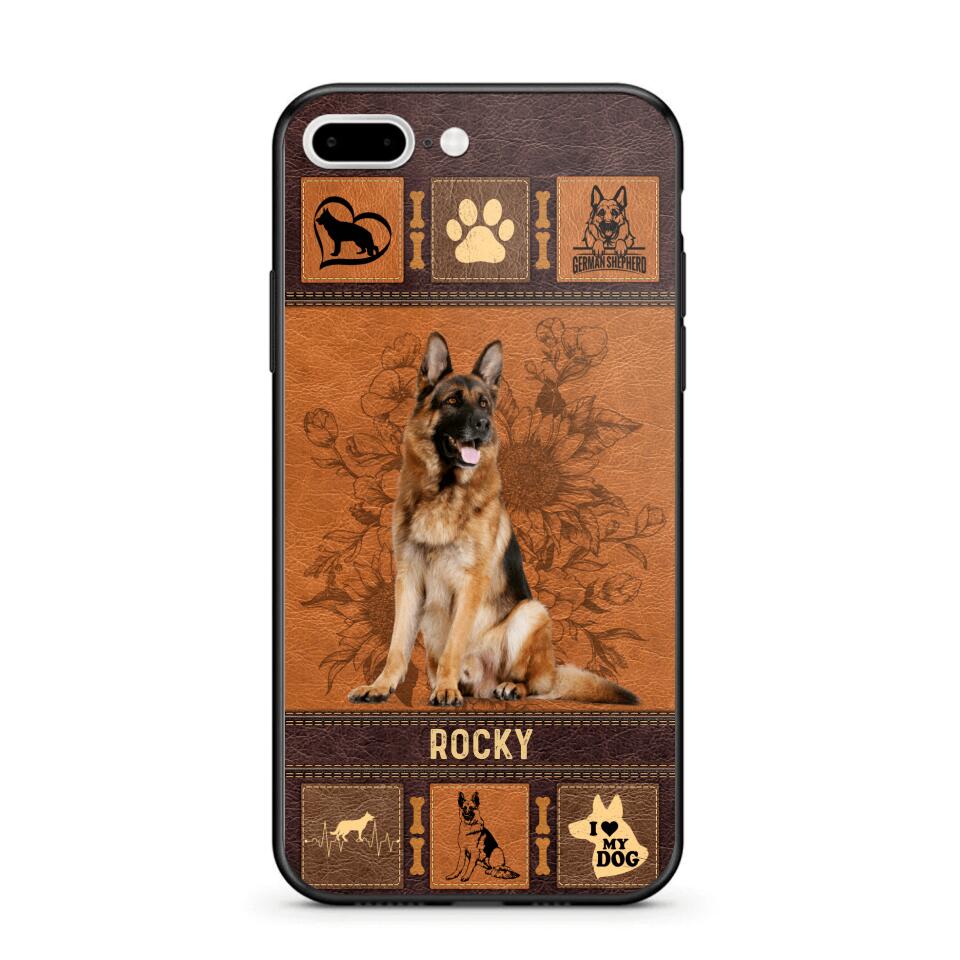 Personalized German Shepherd Phone Case Printed 22JUN-DT01