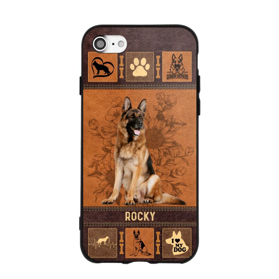 Personalized German Shepherd Phone Case Printed 22JUN-DT01