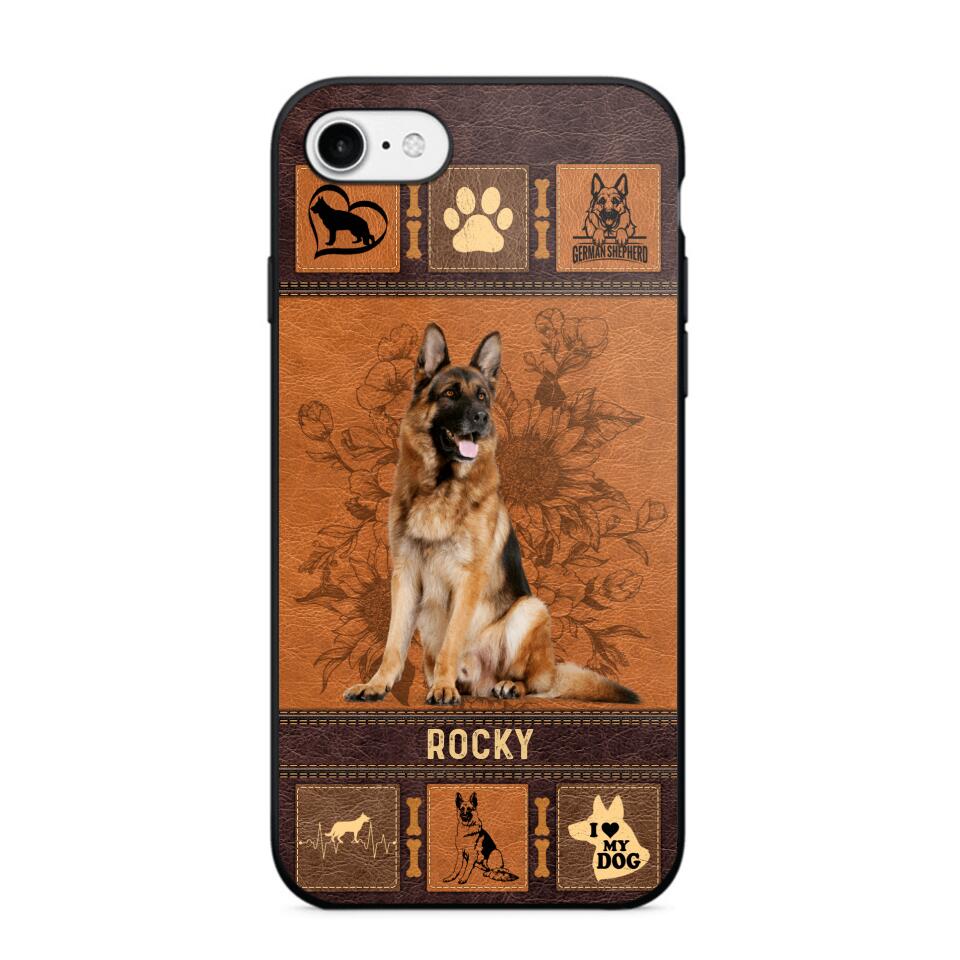 Personalized German Shepherd Phone Case Printed 22JUN-DT01