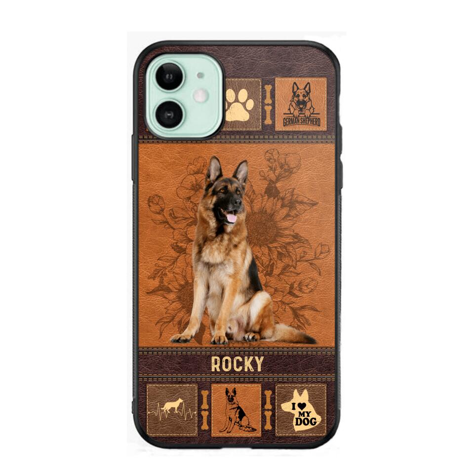 Personalized German Shepherd Phone Case Printed 22JUN-DT01