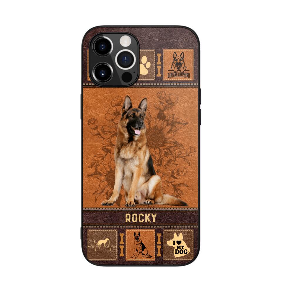 Personalized German Shepherd Phone Case Printed 22JUN-DT01
