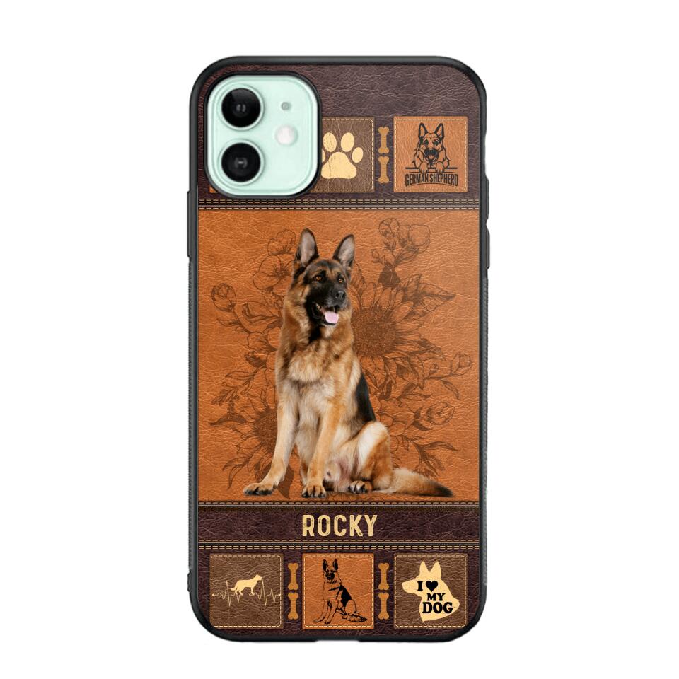 Personalized German Shepherd Phone Case Printed 22JUN-DT01