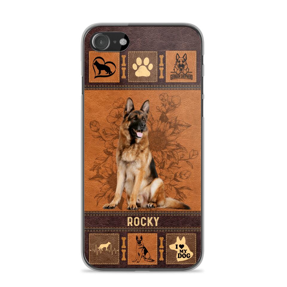 Personalized German Shepherd Phone Case Printed 22JUN-DT01