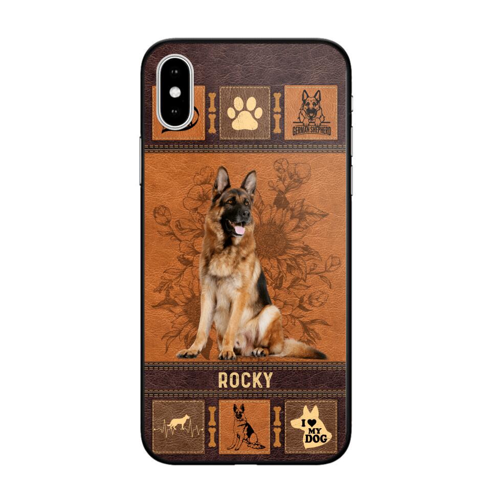 Personalized German Shepherd Phone Case Printed 22JUN-DT01