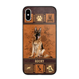 Personalized German Shepherd Phone Case Printed 22JUN-DT01
