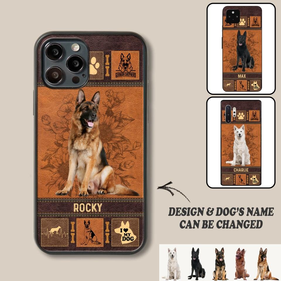Personalized German Shepherd Phone Case Printed 22JUN-DT01