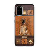 Personalized German Shepherd Phone Case Printed 22JUN-DT01