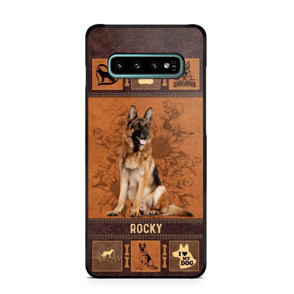 Personalized German Shepherd Phone Case Printed 22JUN-DT01