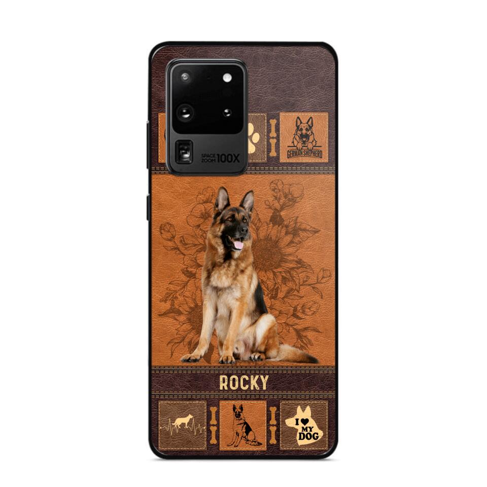 Personalized German Shepherd Phone Case Printed 22JUN-DT01