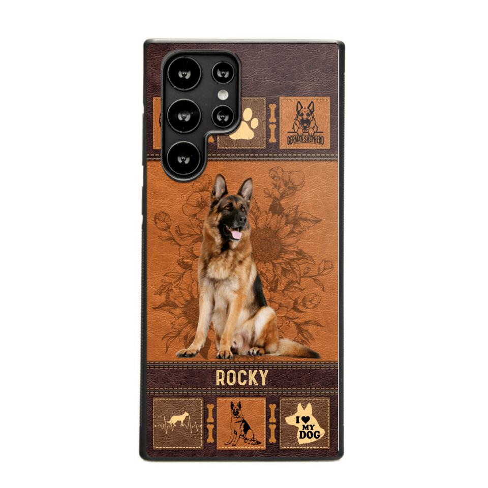 Personalized German Shepherd Phone Case Printed 22JUN-DT01