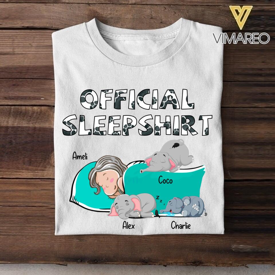 Personalized Official Sleepshirt Elephant Tshirt Printed NQDT3005
