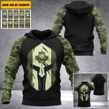 Personalized Canadian Army Camo Tshirt or Hoodie 3D Printed QTDT0206