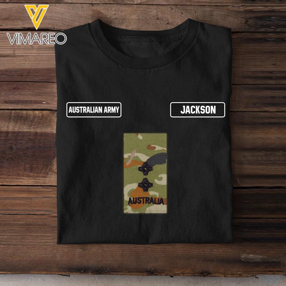 DH Personalized Australian Army Tshirt Printed DT1105