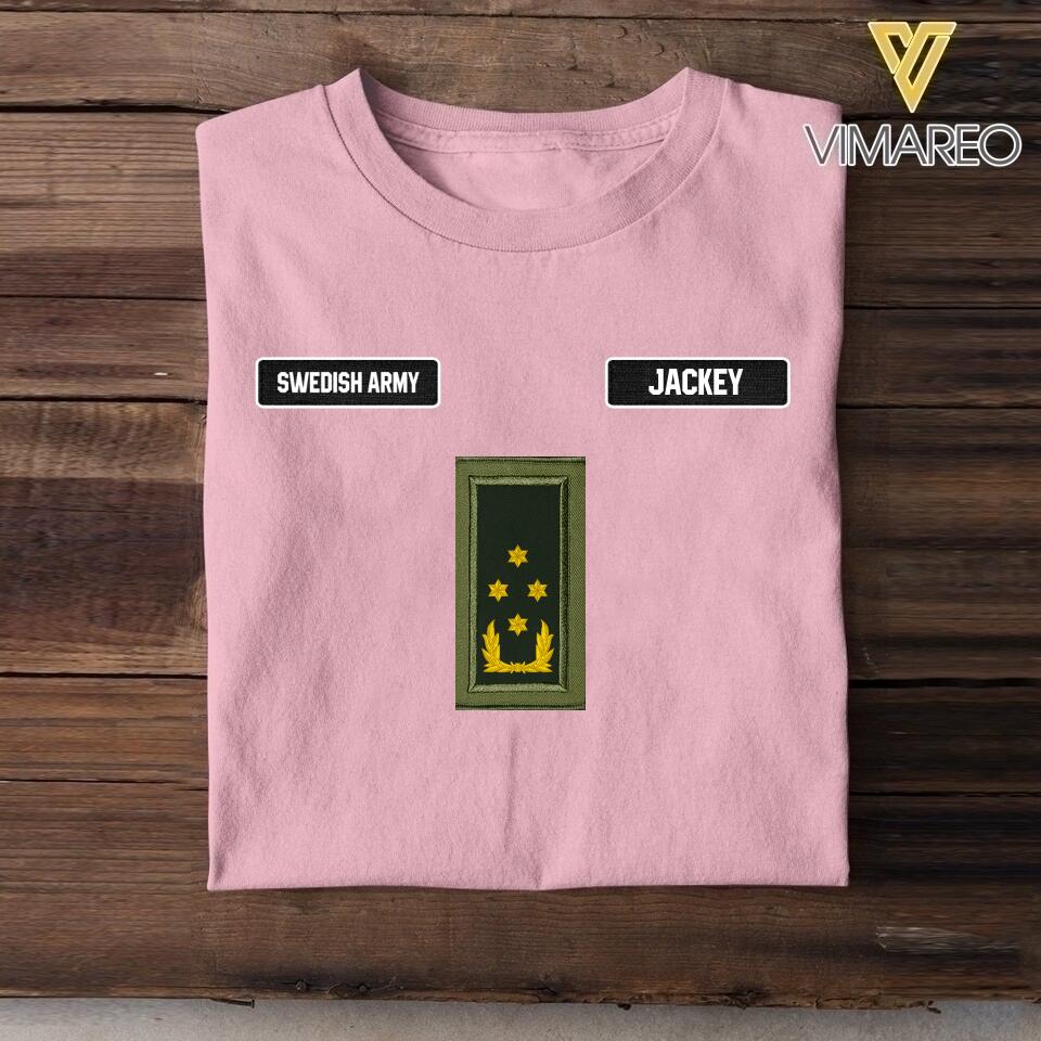 DH Personalized Swedish Army Tshirt Printed DT1105