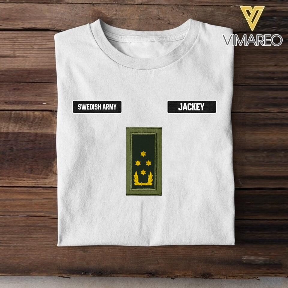 DH Personalized Swedish Army Tshirt Printed DT1105