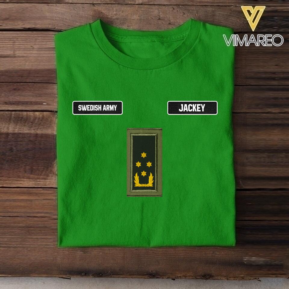 DH Personalized Swedish Army Tshirt Printed DT1105