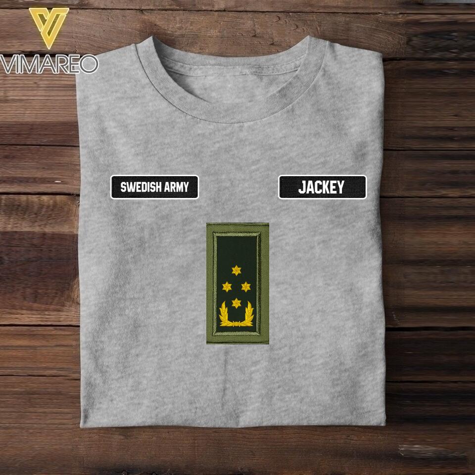 DH Personalized Swedish Army Tshirt Printed DT1105