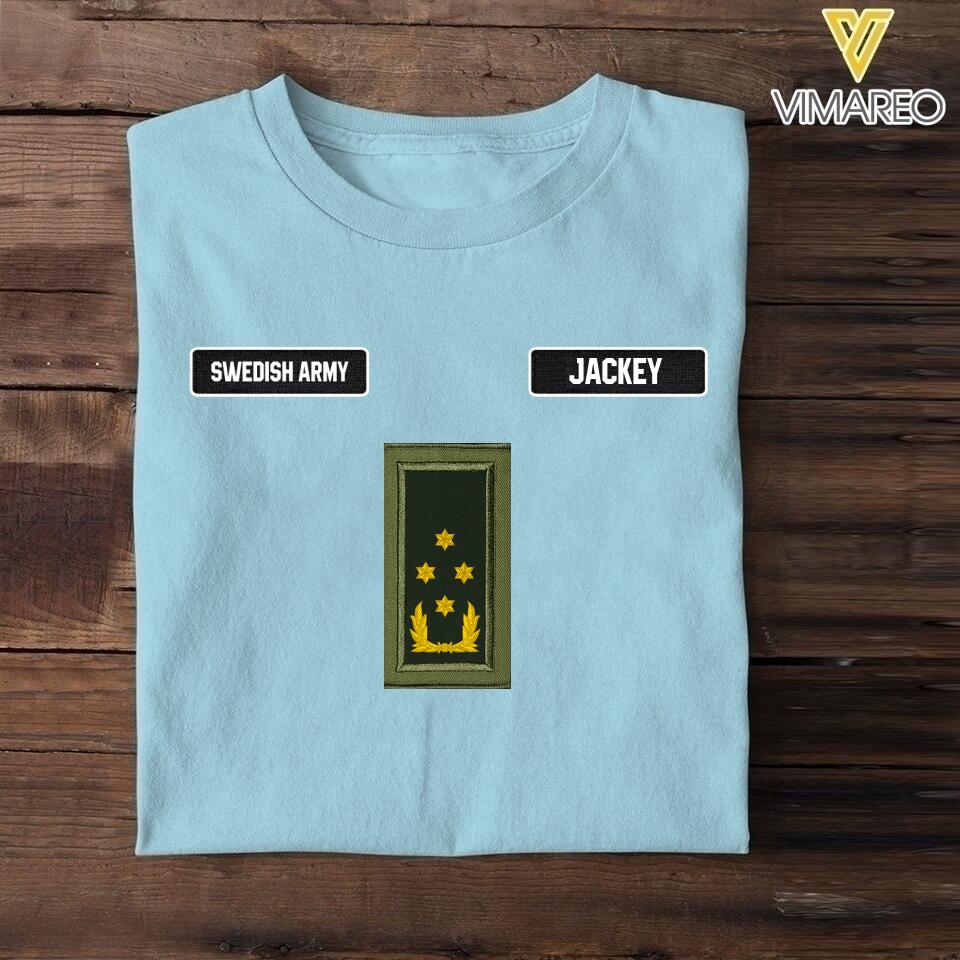 DH Personalized Swedish Army Tshirt Printed DT1105