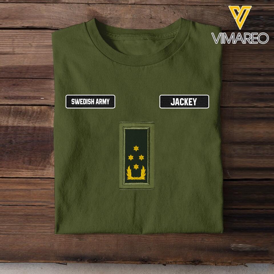 DH Personalized Swedish Army Tshirt Printed DT1105