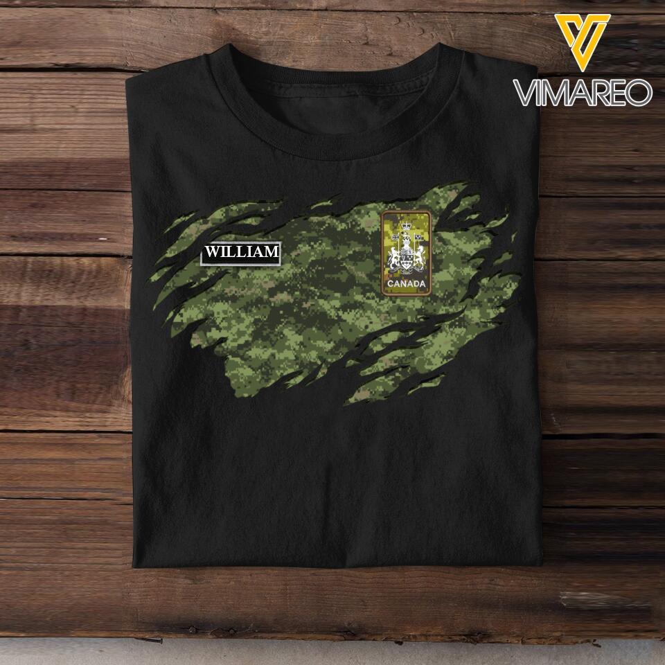 DH Personalized Canadian Soldier Tshirt 3D Printed HC1105