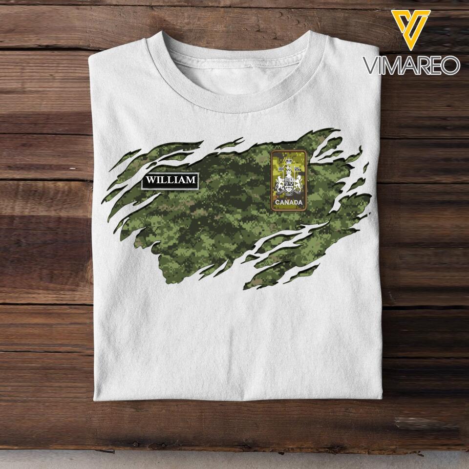 DH Personalized Canadian Soldier Tshirt 3D Printed HC1105