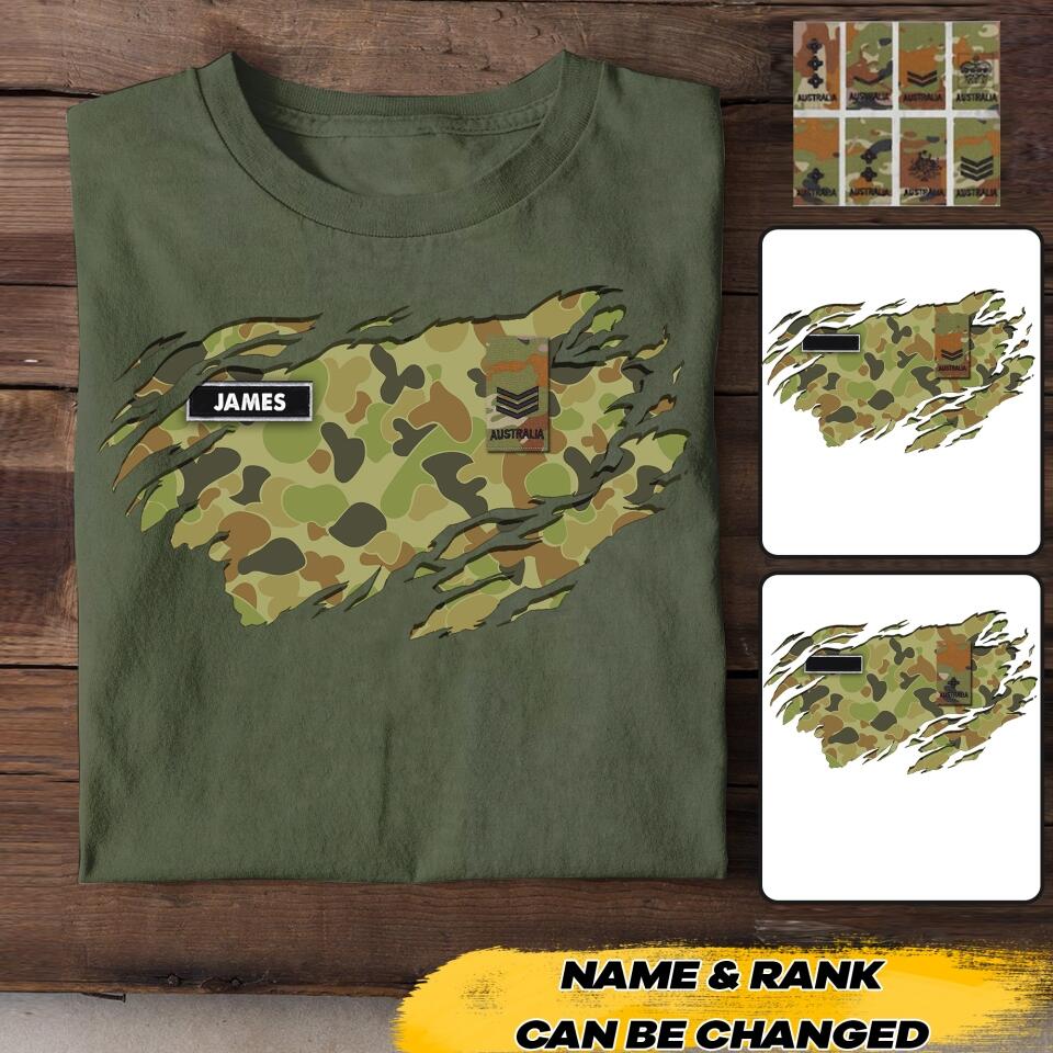 DH Personalized Australian Soldier Tshirt 3D Printed HC1105