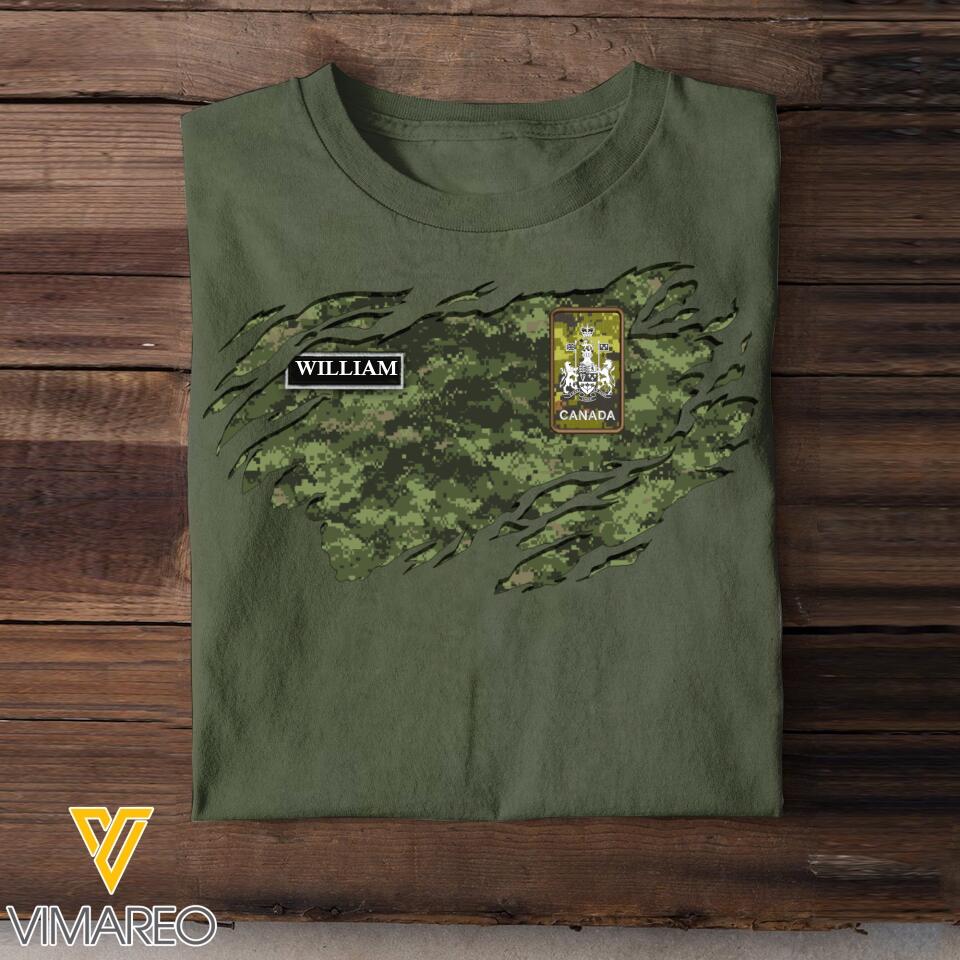 DH Personalized Canadian Soldier Tshirt 3D Printed HC1105