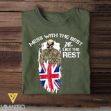 Personalized Mess with the best-British soldier Tshirt Printed QTDT0306