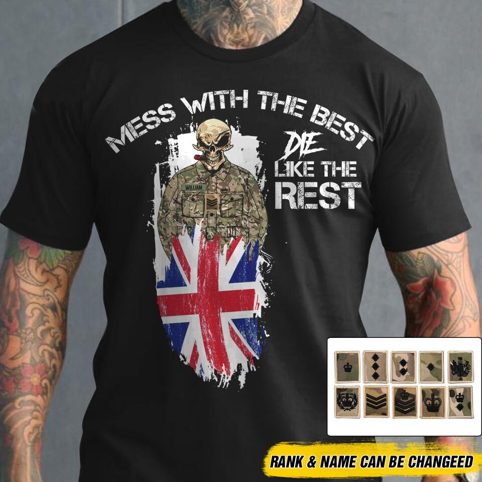 Personalized Mess with the best-British soldier Tshirt Printed QTDT0306