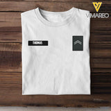 DH Personalized Belgian Soldier Tshirt 3D Printed LN1205