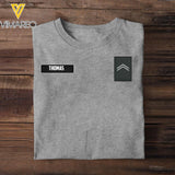 DH Personalized Belgian Soldier Tshirt 3D Printed LN1205