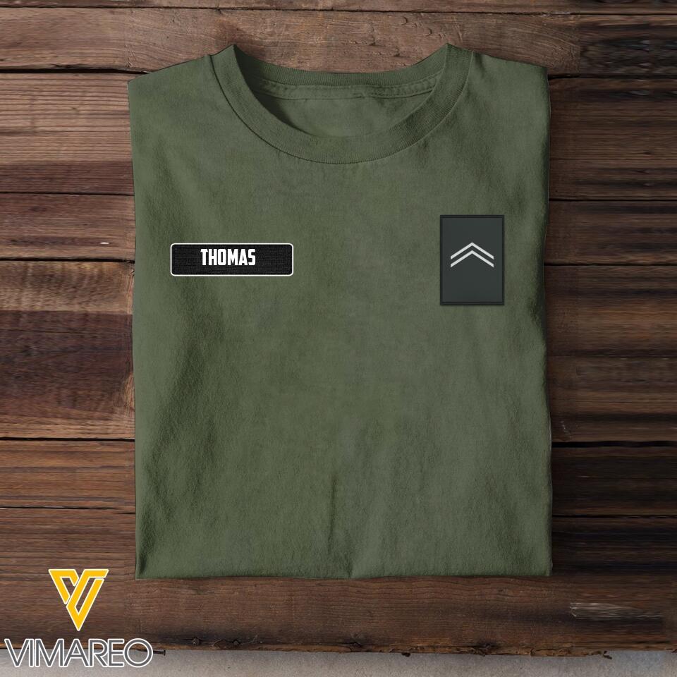 DH Personalized Belgian Soldier Tshirt 3D Printed LN1205