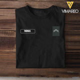 DH Personalized Belgian Soldier Tshirt 3D Printed LN1205
