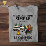 Personalized Camping Girl Tshirt Printed 22JUL-DT02