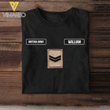 DH Personalized British Army Tshirt Printed DT1205